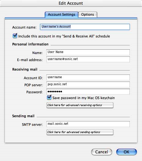 Edit Account Settings manually.