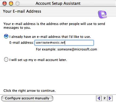 Enter your Sonic.net e-mail address.