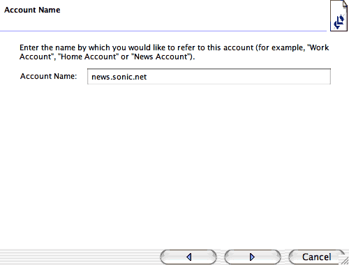 enter an account name for these settings