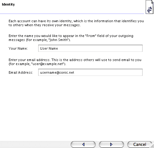 Type your name in the "Your Name" field, and your email address in the "Email Address"
field.