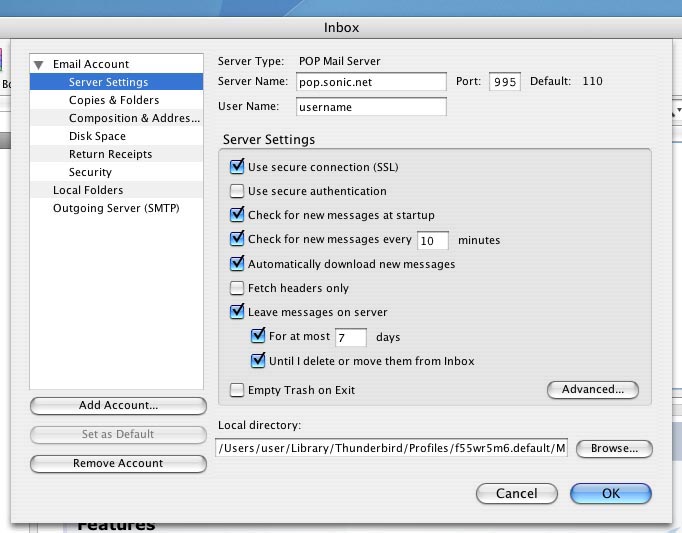Server Settings